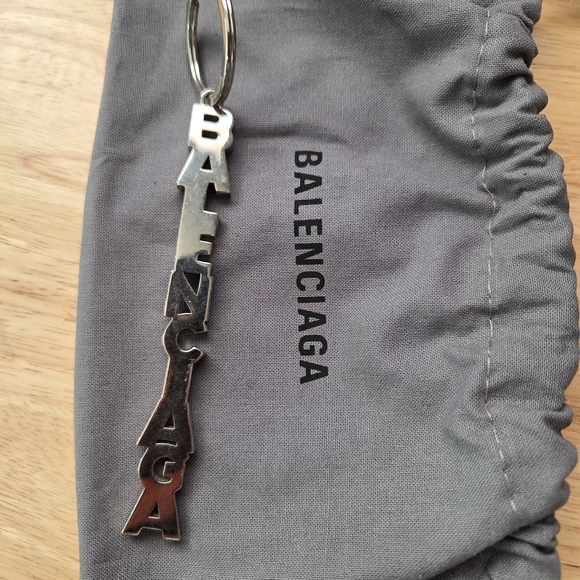 Balenciaga Silver Keychain Key Ring - Picture 5 of 16